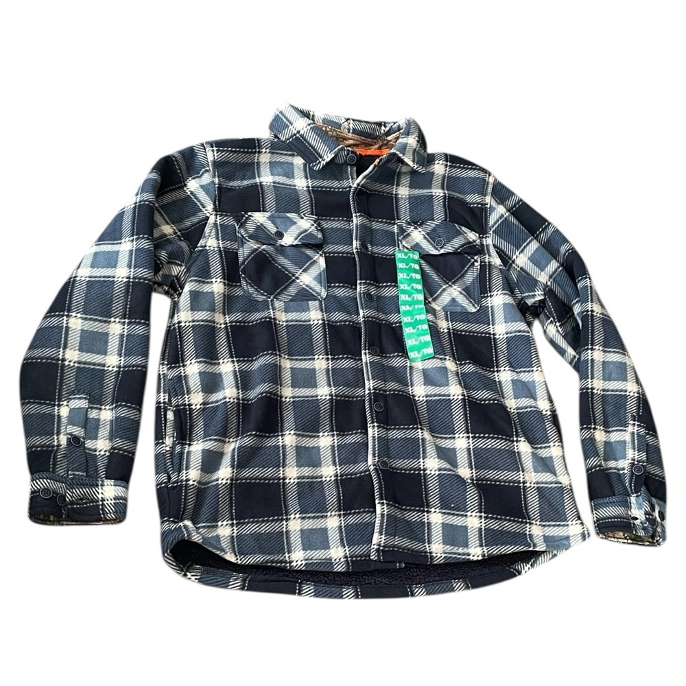 Realtree Men's Long Sleeve Sherpa Lined Shirt Jacket